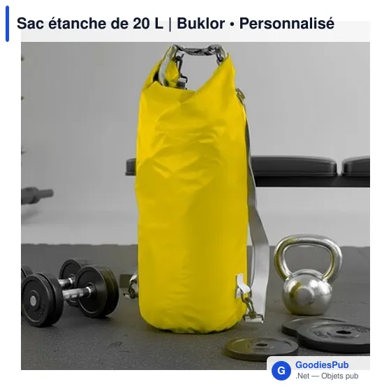 Sac étanche personnalisable 20 L avec logo | Buklor - Image 2