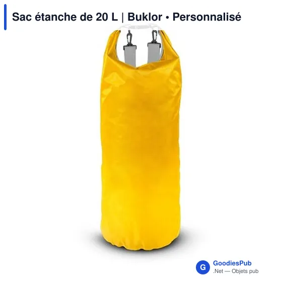 Sac étanche personnalisable 20 L avec logo | Buklor - Image 3