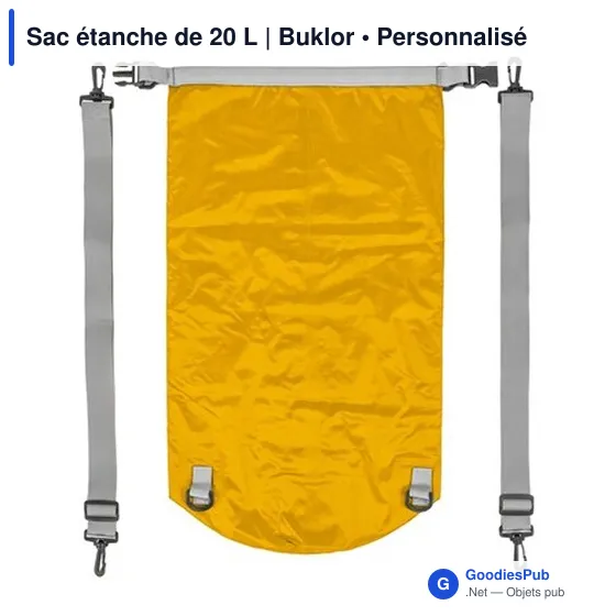 Sac étanche personnalisable 20 L avec logo | Buklor - Image 4