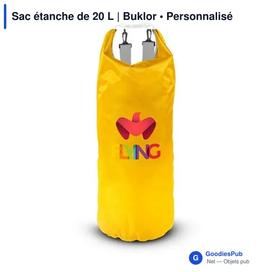 Sac étanche personnalisable 20 L avec logo | Buklor - Image 9