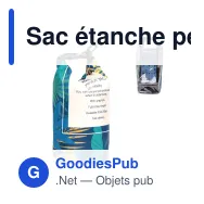 Sac étanche personnalisable 2,5 L IPX6 imprimé sur mesure avec logo - Full color - Miniature 1