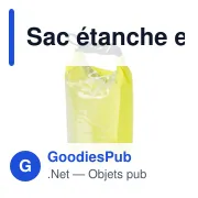 Sac étanche personnalisable en polyester Pia avec logo - Miniature 3