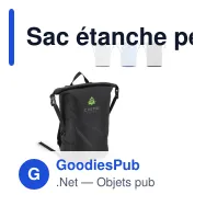 Sac étanche personnalisable 20-22 L en polyester 300D avec logo - Outdoor - Miniature 1