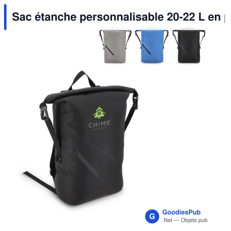 Sac étanche personnalisable 20-22 L en polyester 300D avec logo - Outdoor