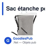 Sac étanche personnalisable 20-22 L en polyester 300D avec logo - Outdoor - Miniature 2