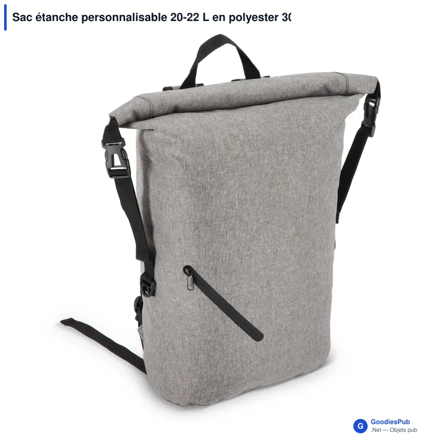 Sac étanche personnalisable 20-22 L en polyester 300D avec logo - Outdoor - Image 2