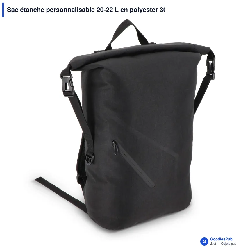 Sac étanche personnalisable 20-22 L en polyester 300D avec logo - Outdoor - Image 4