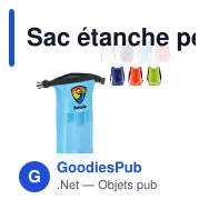 Sac étanche personnalisable Ripstop 2 L pour téléphone avec logo - IPX6 - Miniature 1