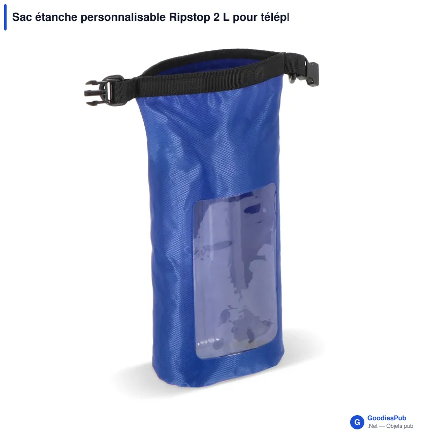 Sac étanche personnalisable Ripstop 2 L pour téléphone avec logo - IPX6 - Image 3