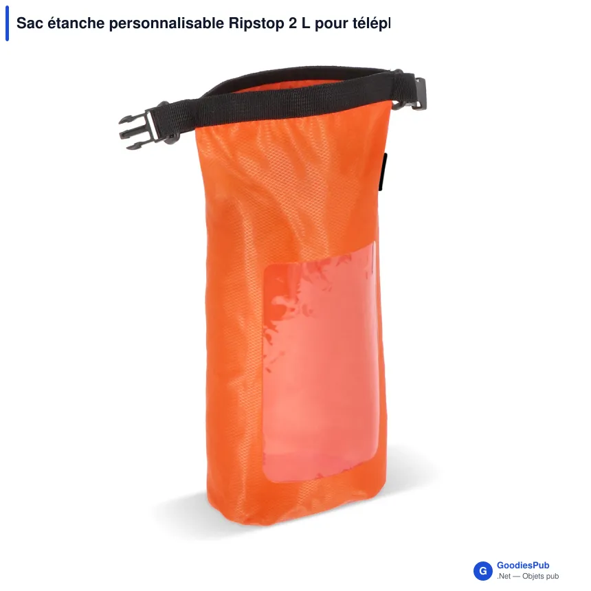 Sac étanche personnalisable Ripstop 2 L pour téléphone avec logo - IPX6 - Image 7