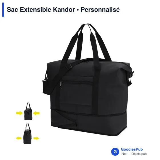 Sac de voyage personnalisable Kandor avec logo - Image 1