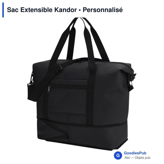 Sac de voyage personnalisable Kandor avec logo - Image 3