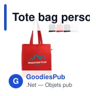 Tote bag personnalisable en coton équitable Fairtrade 38x10x42 cm avec logo - Couleurs - Miniature 1