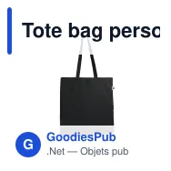Tote bag personnalisable en coton équitable Fairtrade 38x10x42 cm avec logo - Couleurs - Miniature 2