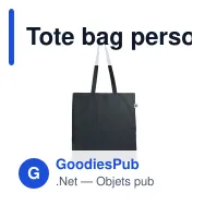Tote bag personnalisable en coton équitable Fairtrade 38x10x42 cm avec logo - Couleurs - Miniature 3