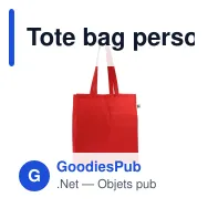 Tote bag personnalisable en coton équitable Fairtrade 38x10x42 cm avec logo - Couleurs - Miniature 4