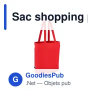 Sac shopping personnalisable en coton équitable coloré avec logo - 270 g/m² - Miniature 2