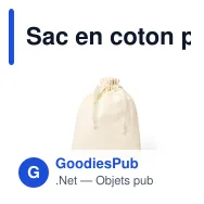 Sac en coton personnalisable Fergut avec logo - Éco-friendly - Miniature 1