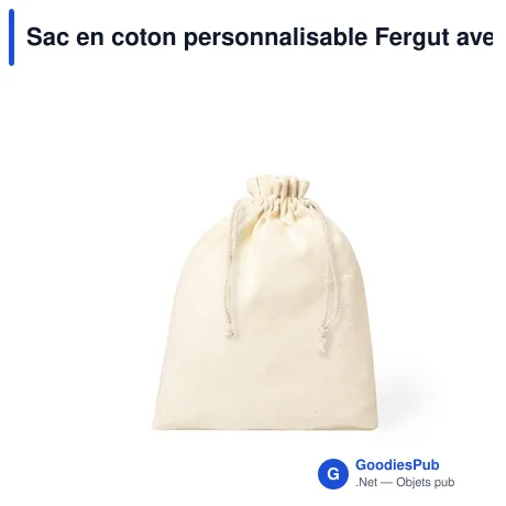 Sac en coton personnalisable Fergut avec logo - Éco-friendly
