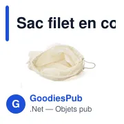 Sac filet en coton bio personnalisable pour fruits - Freddyavec logo - Miniature 3