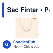 Sac shopping personnalisable en coton recyclé avec logo - Sac Fintar - Miniature 4