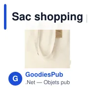 Sac shopping personnalisable en coton recyclé avec logo - Sac Fintar - Miniature 5