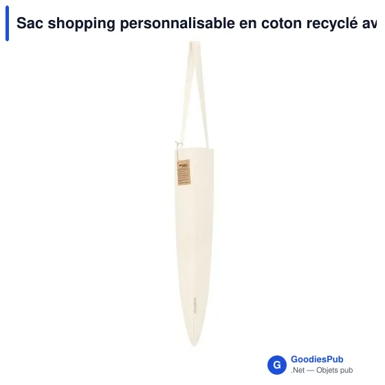 Sac shopping personnalisable en coton recyclé avec logo - Sac Fintar - Image 6