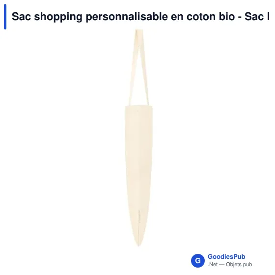 Sac shopping personnalisable en coton bio - Sac Fizzyavec logo - Image 6