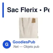 Sac shopping personnalisable Flerix en coton recyclé avec logo - Miniature 1