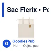Sac shopping personnalisable Flerix en coton recyclé avec logo - Miniature 2