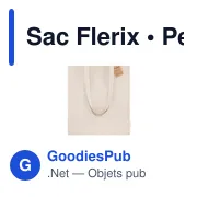 Sac shopping personnalisable Flerix en coton recyclé avec logo - Miniature 5