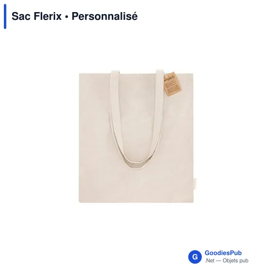 Sac shopping personnalisable Flerix en coton recyclé avec logo - Image 5