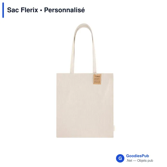Sac shopping personnalisable Flerix en coton recyclé avec logo - Image 6