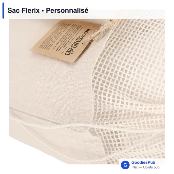 Sac shopping personnalisable Flerix en coton recyclé avec logo - Image 7