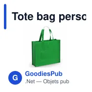 Tote bag personnalisable avec logo pour entreprises - Miniature 1