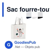 Sac fourre-tout personnalisable en coton coloré à soufflet avec logo - 140 g/m² - Miniature 1