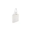 Variante Blanc - Sac fourre-tout personnalisable en coton coloré à soufflet avec logo - 140 g/m²