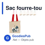 Sac fourre-tout personnalisable en coton coloré 140 g/m² avec logo - 38 x 42 cm - Miniature 1