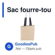 Sac fourre-tout personnalisable en coton coloré 140 g/m² avec logo - 38 x 42 cm - Miniature 3