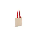 Variante Rouge - Sac fourre-tout personnalisable en coton coloré 140 g/m² avec logo - 38 x 42 cm