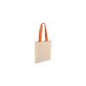 Variante Orange - Sac fourre-tout personnalisable en coton coloré 140 g/m² avec logo - 38 x 42 cm