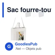 Sac fourre-tout personnalisable en coton coloré 220 g/m² avec logo - 40 x 44 cm - Miniature 1