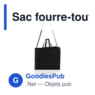 Sac fourre-tout personnalisable en coton coloré 220 g/m² avec logo - 40 x 44 cm - Miniature 2