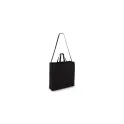 Variante Noir - Sac fourre-tout personnalisable en coton coloré 220 g/m² avec logo - 40 x 44 cm