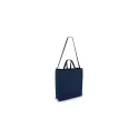 Variante Bleu foncé - Sac fourre-tout personnalisable en coton coloré 220 g/m² avec logo - 40 x 44 cm