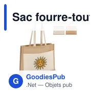 Sac fourre-tout personnalisable en jute OEKO-TEX® avec logo - 45 x 35 cm - Miniature 1