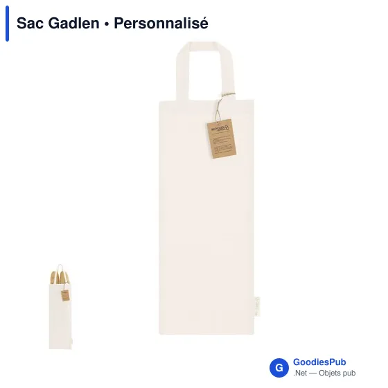 Sac à pain personnalisable Gadlen avec logo en étiquette latérale - Image 1