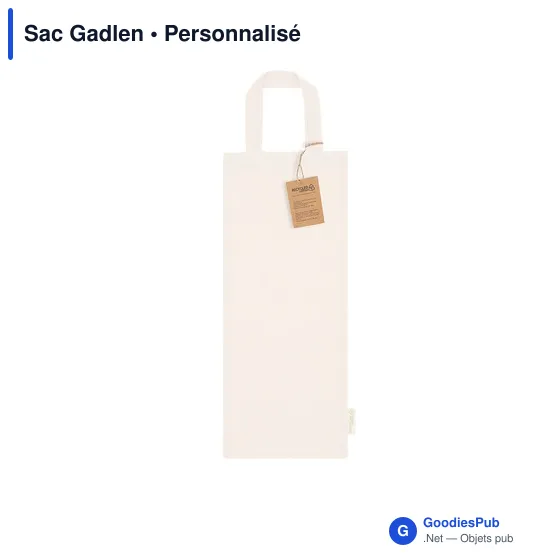Sac à pain personnalisable Gadlen avec logo en étiquette latérale - Image 2
