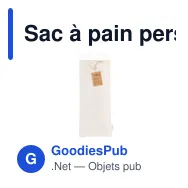 Sac à pain personnalisable Gadlen avec logo en étiquette latérale - Miniature 5