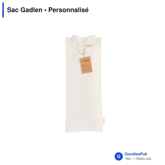 Sac à pain personnalisable Gadlen avec logo en étiquette latérale - Image 5